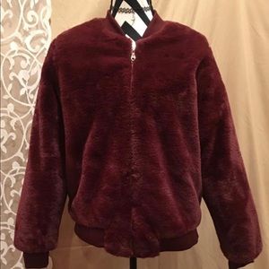 Faux Fur Bomber Jacket